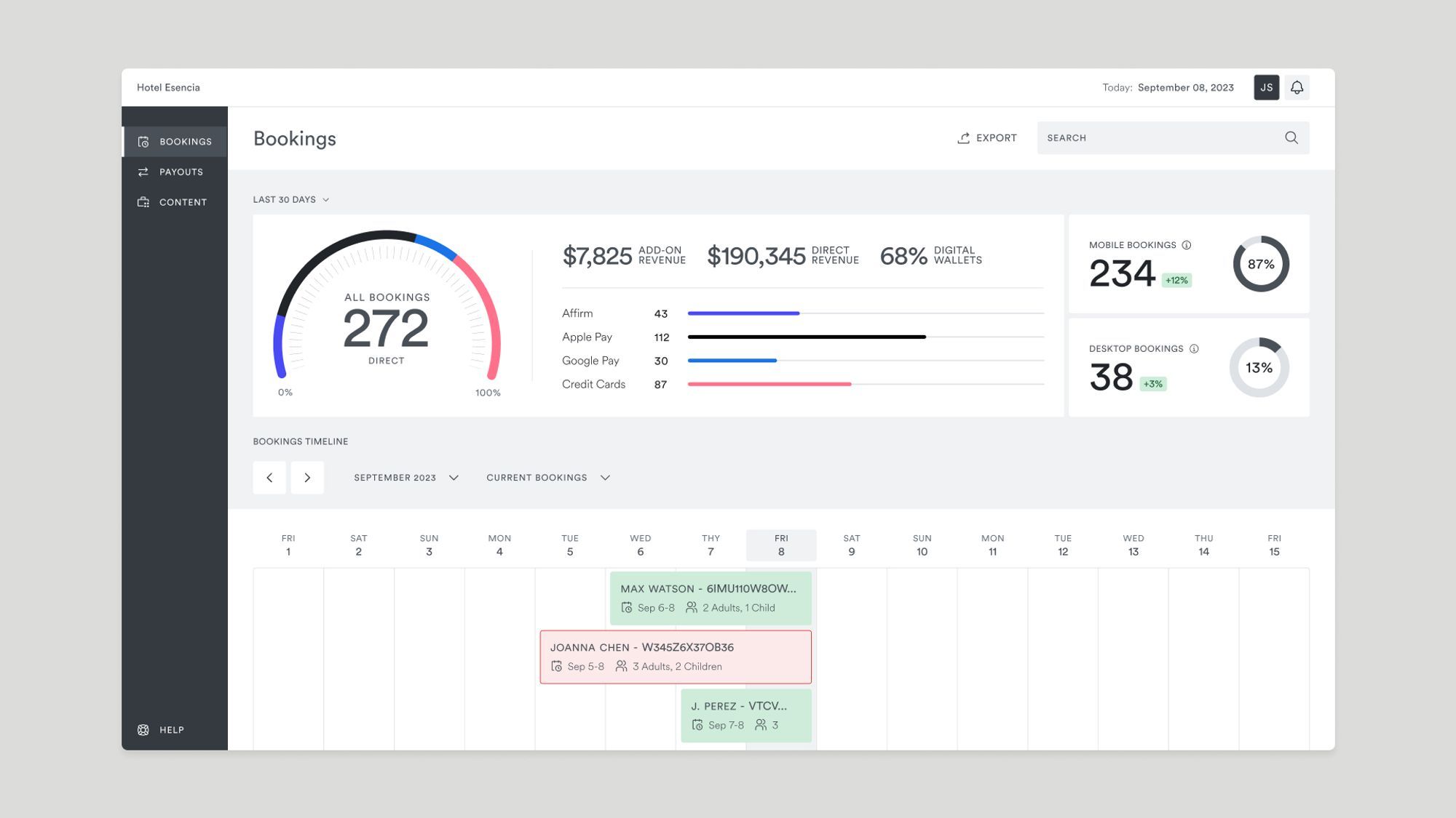 Selfbook’s Station payments product lives in a modern, easy to understand interface that requires little to no training